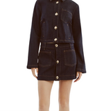 Lorenzo Denim Shirt & Mini Skirt | Dark