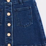 Lorenzo Denim Shirt & Mini Skirt | Dark