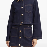 Lorenzo Denim Shirt & Mini Skirt | Dark