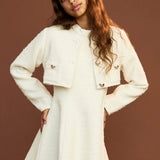 Zephyra Boucle Mini Dress | Ivory