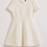 Zephyra Boucle Mini Dress | Ivory