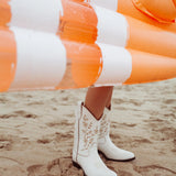 White Pearl Kids Boots | White