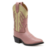 Flames Pink Kids Boots | White