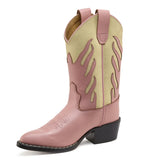 Flames Pink Kids Boots | White