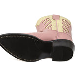 Flames Pink Kids Boots | White