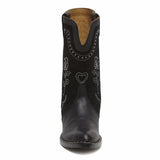 Haily Suede Studs Boots | Black