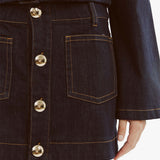 Lorenzo Denim Shirt & Mini Skirt | Dark