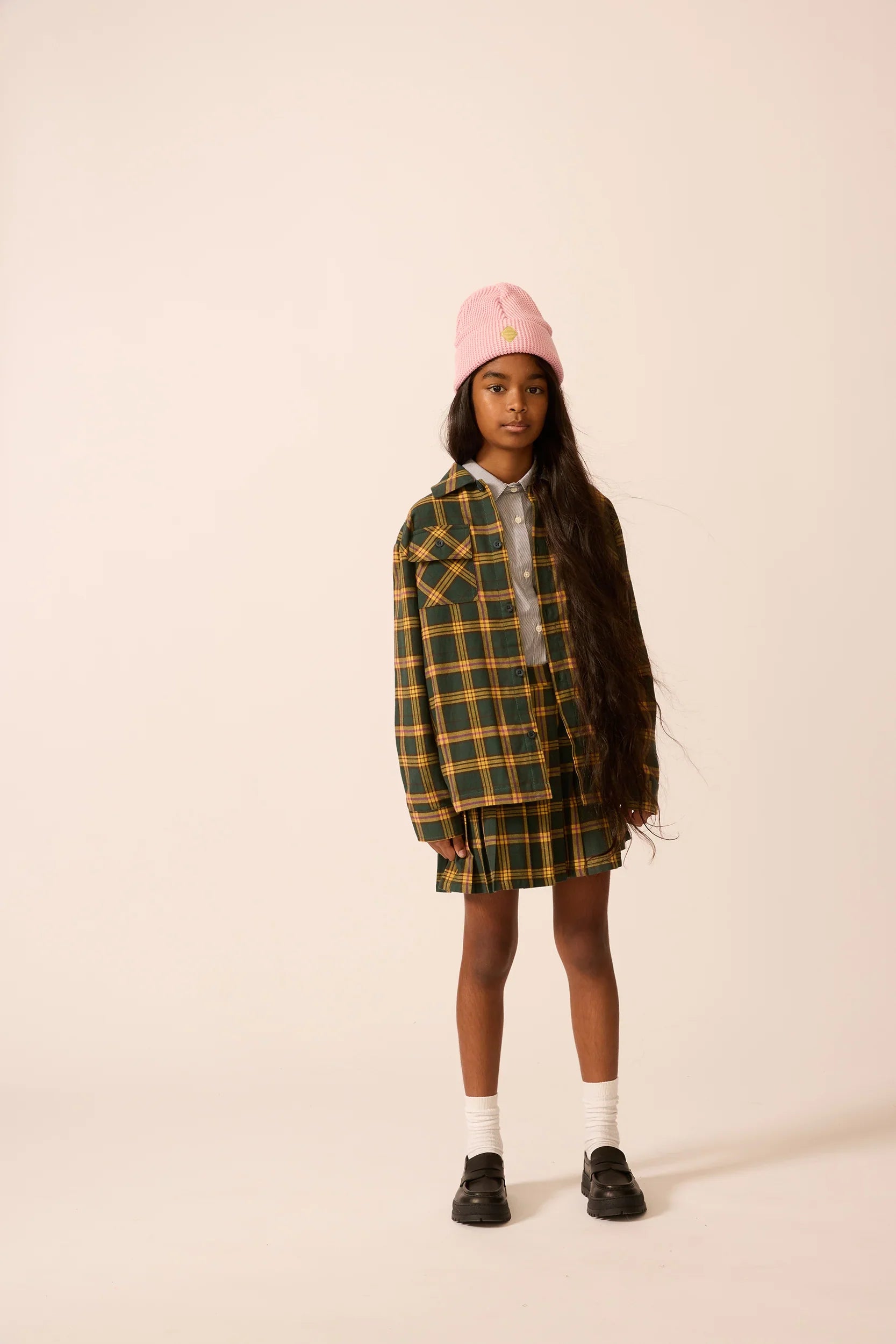 Holly Skort in Tempo Plaid — kids' pieces under 15 KD at Hello Cecelia