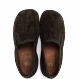 Pepe Olive Velvet Slip On Shoes