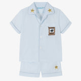 Cowboy Pj's Shorts | Pale Blue