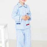 Check Racing Car PJ | Blue/White