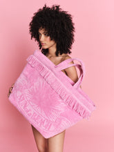 Load image into Gallery viewer, Surf n&#39; Turf Bubblegum | Oversized Beach Bag
