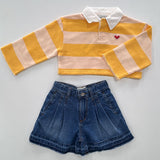 Fruta Striped Polo | Yellow