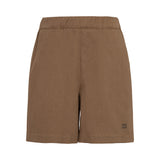 Cotton Gabardine Shorts - Brown