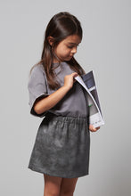 Load image into Gallery viewer, Charcoal T-shirt and Skirt Set
