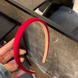 Red Thin Satin Hairband