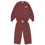 Crew Sweatshirt & Lounge Pant| Burgandy Fleece