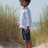 Emile Stripe Shirt & Short Set | Blue