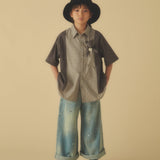 Denim Wide Painter Pants