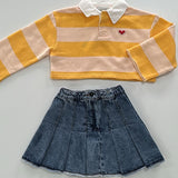 Fruta Striped Polo | Yellow