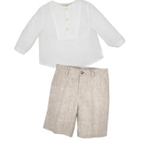 Rustic Linen Shorts | Natural