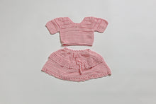 Load image into Gallery viewer, Baby Pink Crochet Top &amp; Skirt
