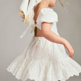 Ellory Embroidered Dress | White