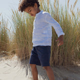 Emile Stripe Shirt & Short Set | Blue