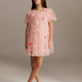 Aya Mini Flower Dress | Pink