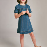 Kesia Mini Denim Dress | Denim Blue