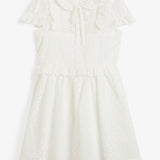 Ava Embroidered Dress | White