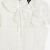 Ava Embroidered Dress | White