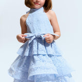 Suki Halter Lace Dress | Powder Blue