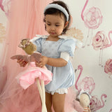 Charlotte Light Blue Linen Headband