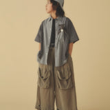 Layered Big Pocket Pants