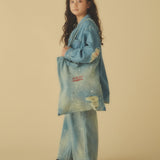 Denim Wide Painter Pants