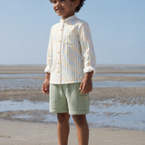 Arsene Stripe Shirt & Short | Green