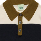 Striped Polo | Ecru/Dark Navy