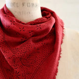 Classic Print Bandana Scarf | Poppy Red