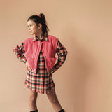 Rif Blouse | Orange Multi Check