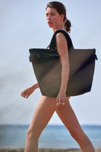Load image into Gallery viewer, Athens Tiles Black | Oversized Beach Bag
