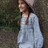 Ivy Blouse | Vichy Navy Blue