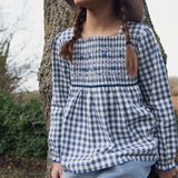 Ivy Blouse | Vichy Navy Blue