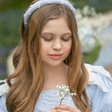 Charlotte Light Blue Linen Headband