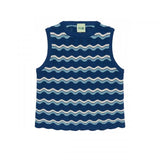 Pointelle Vest | Deep Indigo