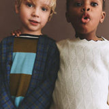 Striped Crew | Moss/Light Teal