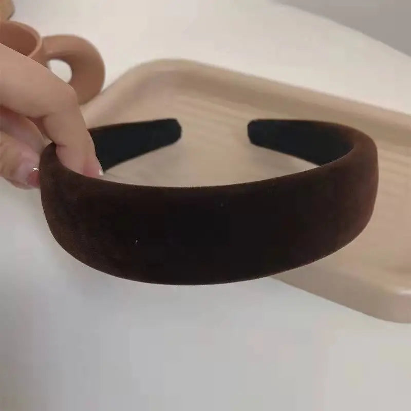 Velvet Sponge Wide-brimmed 3cm hairband