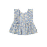 Blouse & Pant Set | Blue/Sand