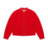 Rib Cardigan | Red