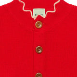 Rib Cardigan | Red